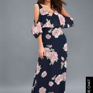 Lulus floral print maxi dress